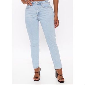 Straight Leg Jeans- Light Blue Wash (SIZE: 1)